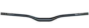 Black bicycle handlebar on a white background